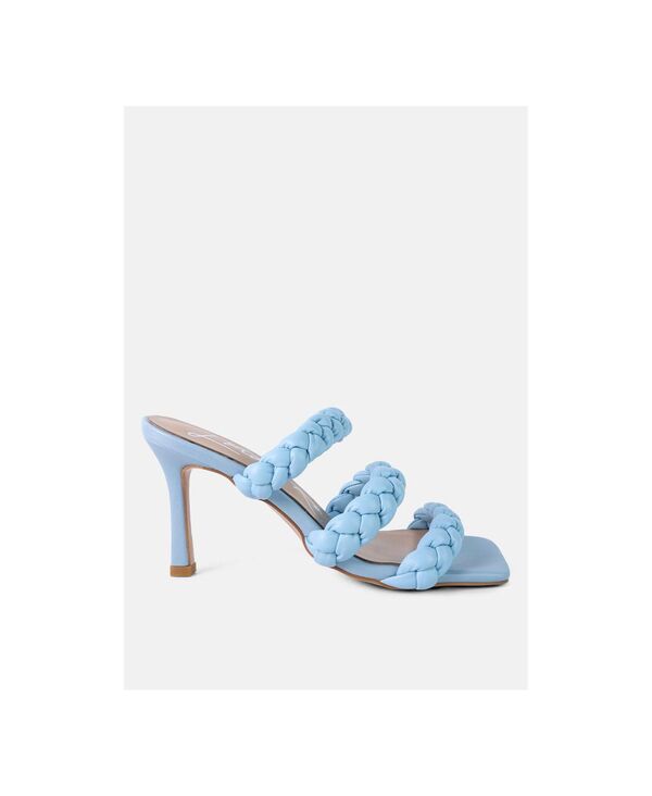 ロンドンラグ レディース シューズ サンダル ヒール London Rag Women's High Bae Braided Strap Casual Heels Sandal Blue ブルー
