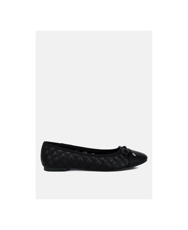 ロンドンラグ レディース シューズ パンプス キルティング レザー フェイクレザー London Rag Naoki Quilted Faux Leather Ballerinas Black ブラック