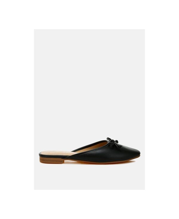 ロンドンラグ レディース シューズ サンダル London Rag Eras Bow Slip-On Flat Mules Black ブラック