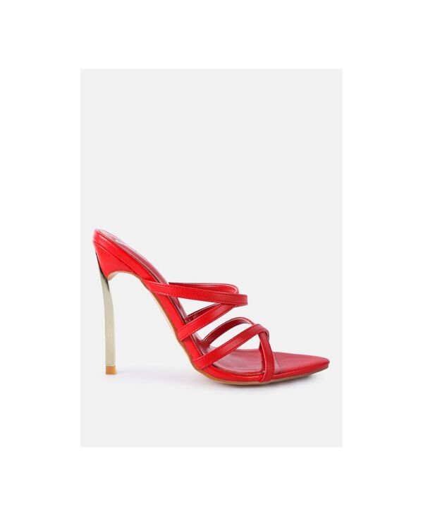 ロンドンラグ レディース シューズ サンダル ヒール London Rag Women's Nightclub Ready Strappy Stiletto Heel Sandals Red レッド｜ReVida 店 11,825円