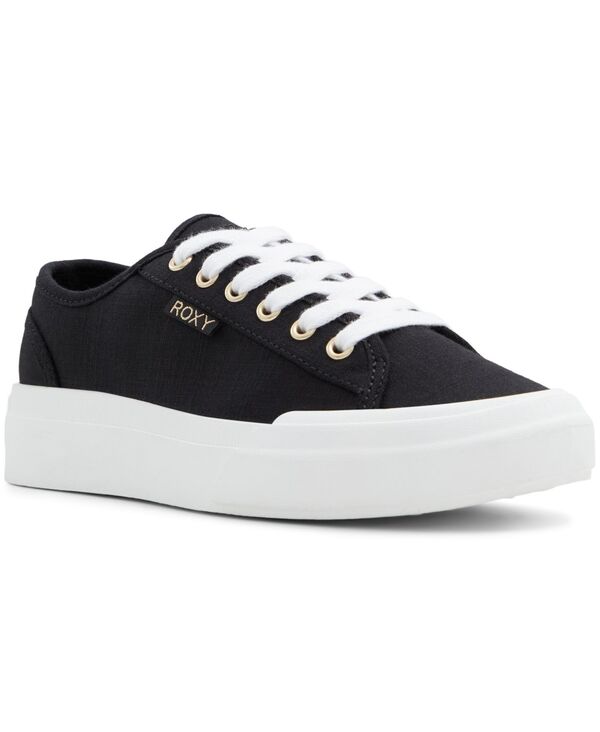 ロキシー レディース シューズ スニーカー レース Roxy Women's Marina Lace-Up Sneakers Black ブラック