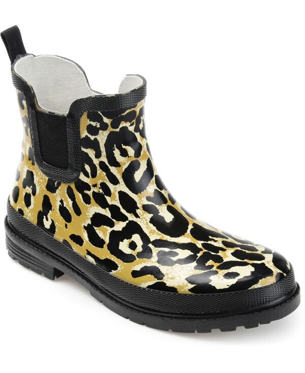 ジュルネ コレクション レディース シューズ ブーツ・レインブーツ Journee Collection Women's Tekoa Rain Boot Leopard アニマル