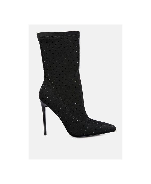 ロンドンラグ レディース シューズ ブーツ・レインブーツ アンクル ブーツ London Rag cheugy embellished ankle boots Black ブラック|ReVida 店
