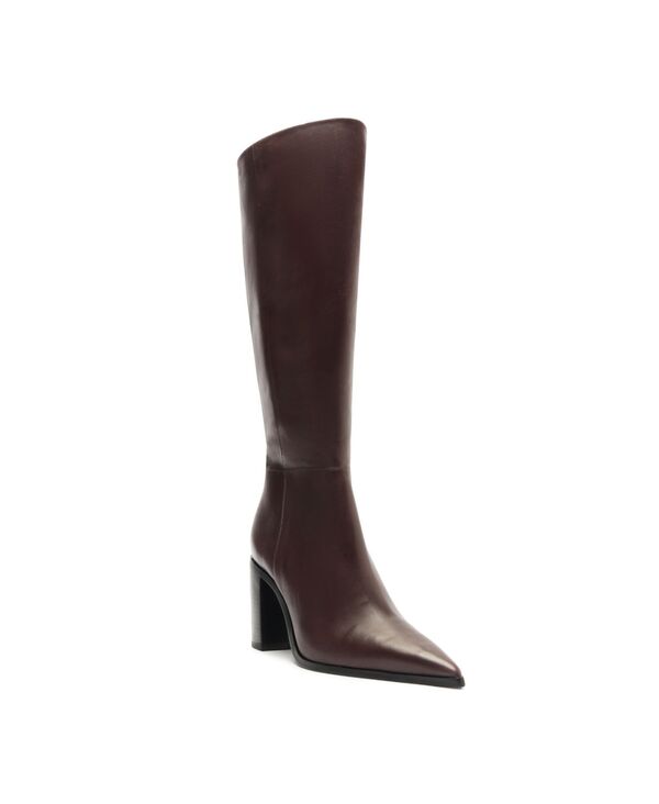 シュッツ レディース シューズ ブーツ・レインブーツ ヒール Schutz Women's Mikki Up Block Heel Boots Brown ブラウン
