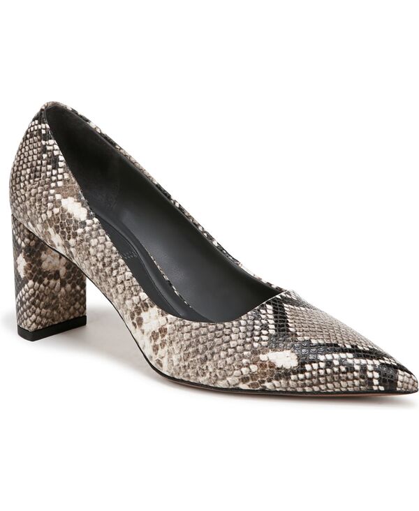 フランコサルト レディース シューズ パンプス ヒール Franco Sarto Women's Giovanna Pointed Toe Block Heel Pumps Roccia Snake Faux Leather