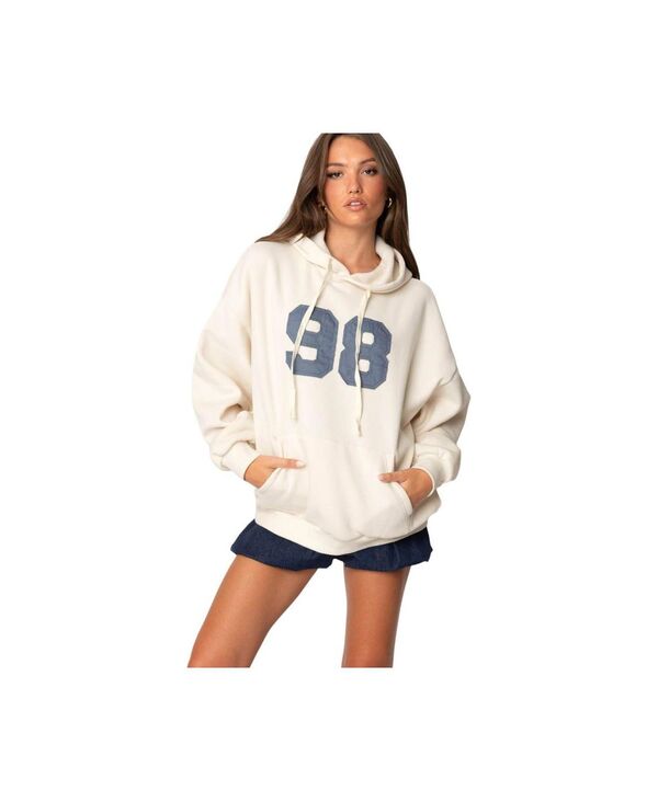 アディクテッド レディース アウター パーカー・スウェット パーカー Edikted Women's 98 Oversized Hoodie Cream クリーム|ReVida 店