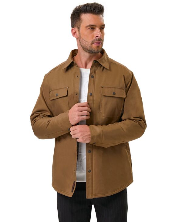 ホークアンドカンパニー メンズ アウター ジャケット・ブルゾン シャツ ジャケット Hawke & Co. Men's Shirt Jacket Bark