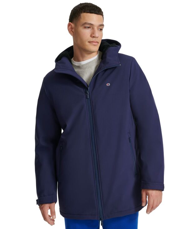 チャンピオン メンズ アウター ジャケット・ブルゾン コート ジャケット Champion Men's Performance Hooded Faux Sherpa-Lined Peacoat Jacket Peacoat