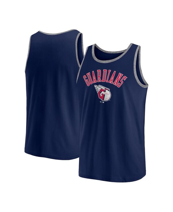 ファナティクス メンズ トップス タンクトップ Fanatics Men's Navy Cleveland Guardians Bet Tank Top Navy Heather Gray グレー｜ReVida 店 11,235円
