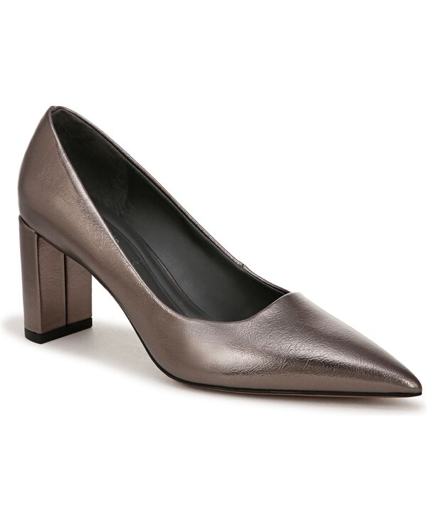 フランコサルト レディース シューズ パンプス ヒール Franco Sarto Women's Giovanna Pointed Toe Block Heel Pumps Pewter Metallic Faux Leather ピューター