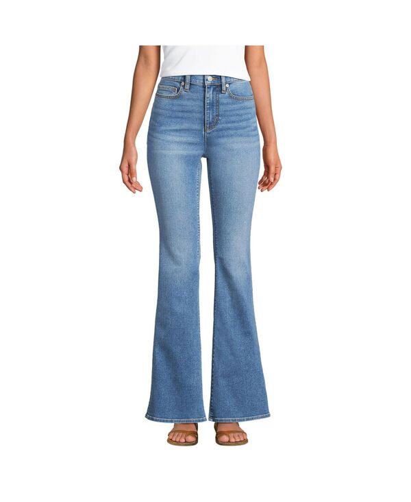 ランズエンド レディース ボトムス カジュアルパンツ プチ デニム ジーンズ Lands' End Petite Recover Denim High Rise Skinny Flare Jeans Beau blue ブルー｜ReVida 店 22,260円