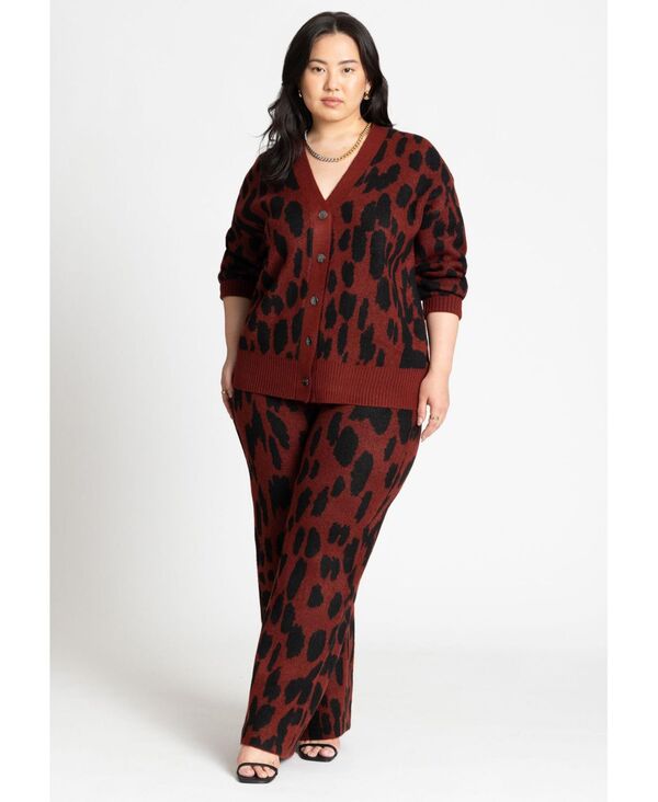 エロクイ レディース ボトムス カジュアルパンツ アニマル柄 プラスサイズ プリント ELOQUII Plus Size Animal Print Pant Animal blur アニマル