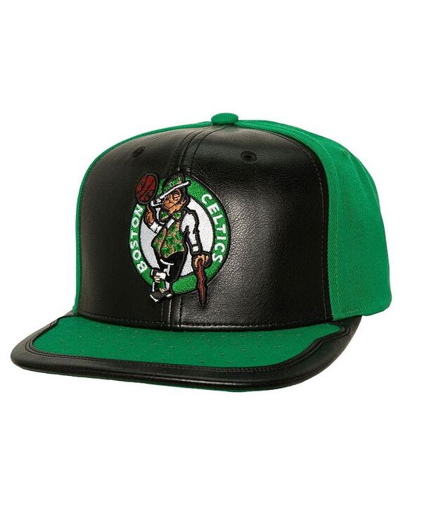 ミッチェル&ネス メンズ アクセサリー 帽子 Mitchell & Ness Men's Black Kelly Green Boston Celtics Day One Snapback Hat Black Kelly Green ブラック