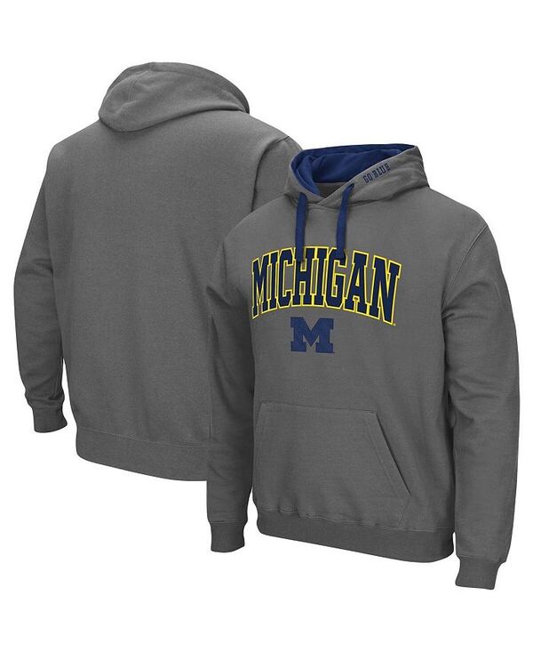 コロシアム メンズ アウター パーカー・スウェット トール ロゴ パーカー Colosseum Men's Charcoal Michigan Wolverines Big and Tall Arch and Logo 2.0 Pullover Hoodie Charcoal チャコール