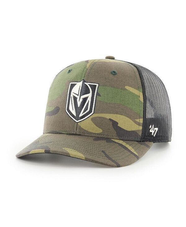 47 ブランド メンズ アクセサリー 帽子 '47 Brand Men's Camo and Black Vegas Golden Knights Trucker Snapback Hat Camo Black ブラック