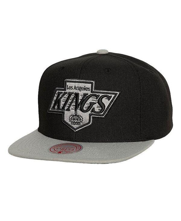 ミッチェル&ネス メンズ アクセサリー 帽子 Mitchell & Ness Men's Black Los Angeles Kings Core Team Ground 2.0 Snapback Hat Black ブラック｜ReVida 店
