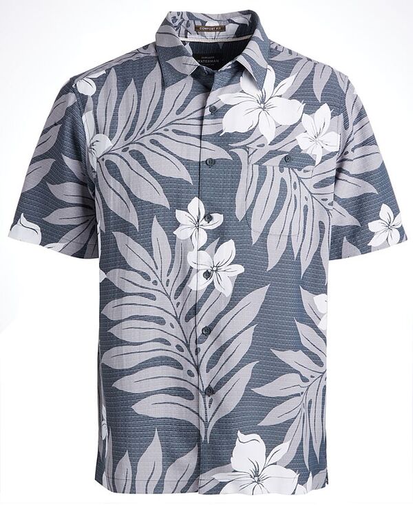 クイックシルバー ウォーター マン メンズ トップス シャツ Quiksilver Waterman Men's Shonan Hawaiian Shirt Dark Slate スレート｜ReVida 店