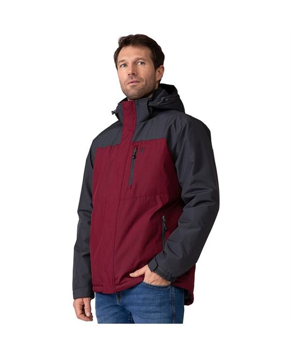 フリー カントリー メンズ アウター ジャケット・ブルゾン ジャケット Free Country Men's Arvon Mid Weight Jacket Wine ワイン|ReVida 店
