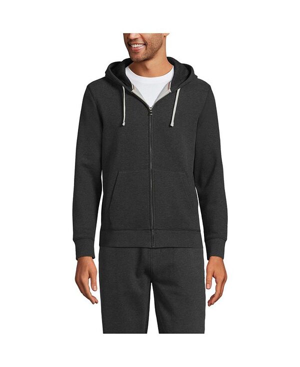 ランズエンド メンズ アウター パーカー・スウェット トール パーカー Lands' End Big & Tall Long Sleeve Serious Sweats Full Zip Hoodie Dark charcoal heather チャコール 17,736円