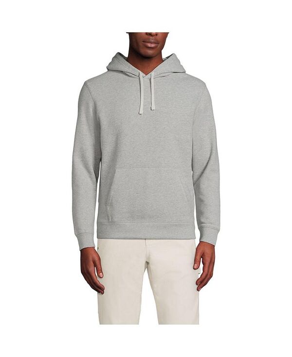 ランズエンド メンズ アウター パーカー・スウェット スウェット シャツ パーカー Lands' End Men's Long Sleeve Serious Sweats Pullover Hoodie Sweatshirt Gray heather グレー