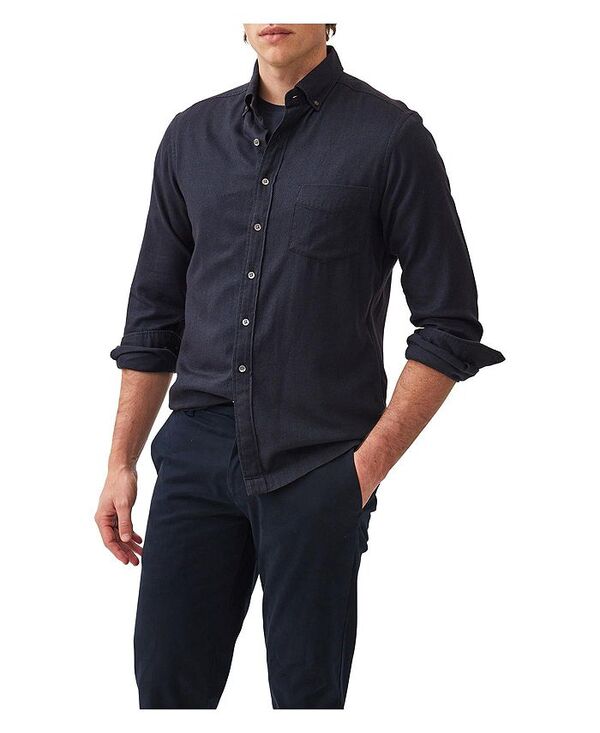 ロッドアンドグン メンズ トップス シャツ Rodd & Gunn Men's Barrhill Sports Fit Long Sleeve Shirt Twilight navy ネイビー｜ReVida 店