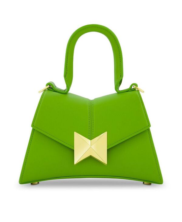 マックダガル レディース バッグ ハンドバッグ ミニ レザー Mac Duggal Gold Hardware Detail Angular Mini Leather Handbag Pear ゴールド|ReVida 店
