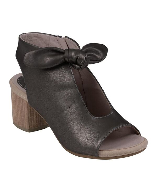 ジーシーシューズ レディース シューズ サンダル ヒール GC Shoes Women's Kimora Knot Detail Block Heel Dress Sandals Pewter ピューター
