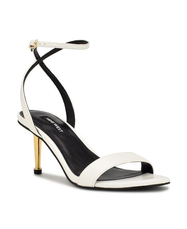 ナインウェスト レディース シューズ サンダル アンクル ヒール Nine West Women's Anny Round Toe Ankle Strap Heeled Sandals Gold ゴールド｜ReVida 店