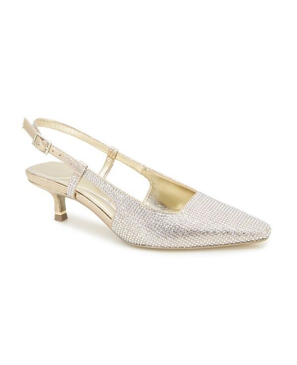 ケネスコール レディース シューズ パンプス ヒール Kenneth Cole New York Women's Martha Crystals Kitten Heel Sling Back Pumps Gold ゴールド