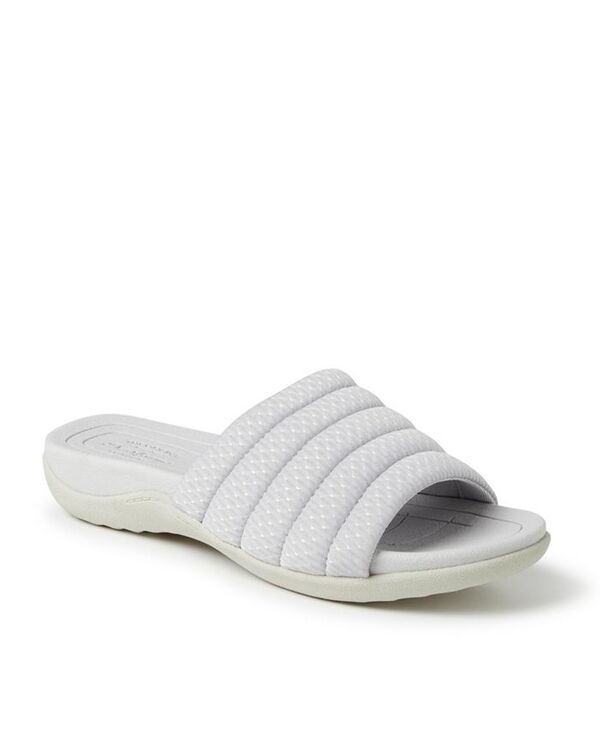 ディアフォームズ レディース シューズ サンダル Dearfoams Womens Low Foam Slide Sandal Silver-Tone シルバー