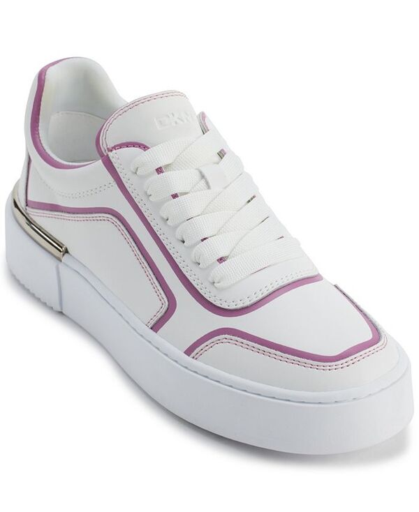 ダナ キャラン ニューヨーク レディース シューズ スニーカー DKNY Women's Baylor Slip On Sneakers White and Pink ホワイト