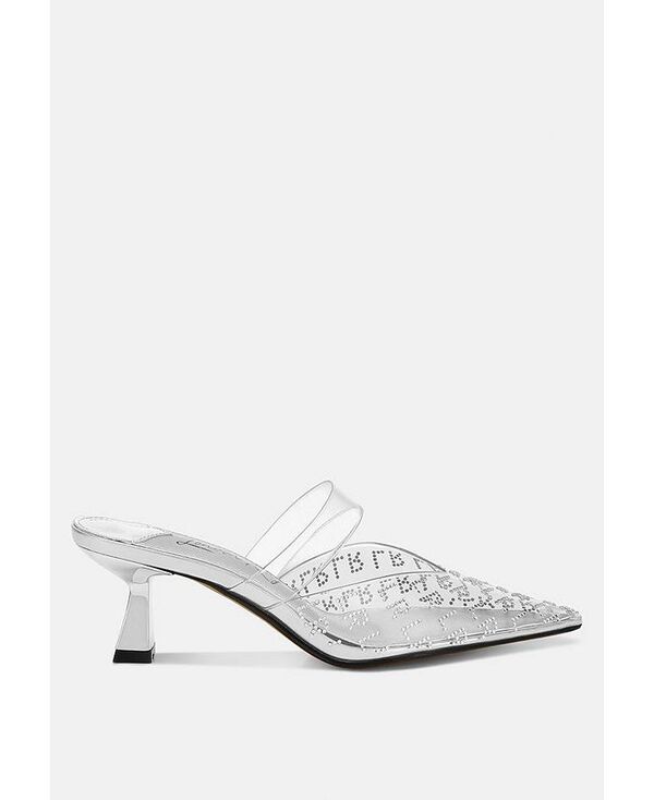 ロンドンラグ レディース シューズ サンダル ヒール London Rag Holin Pointed Toe Kitten Heels Silver シルバー|ReVida 店