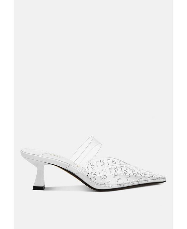 ロンドンラグ レディース シューズ サンダル ヒール London Rag Holin Pointed Toe Kitten Heels White ホワイト|ReVida 店