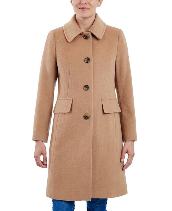 アンクライン レディース アウター ジャケット・ブルゾン コート Anne Klein Women's Collared Button-Front Walker Coat Camel キャメル 33,670円