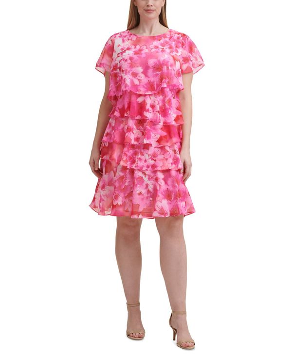 木造 ジェシカハワード ワンピース トップス レディース Women's Embroidered-Hem Balloon-Sleeve Dress  Navy