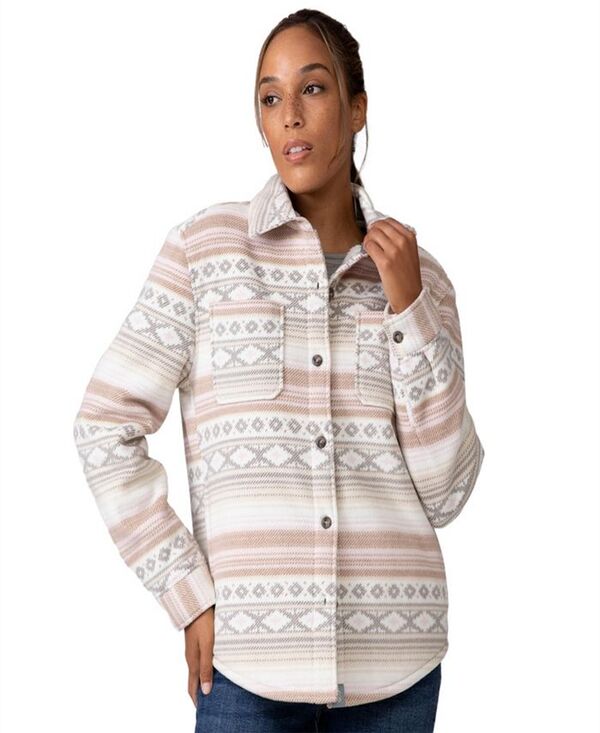 フリー カントリー レディース アウター ジャケット・ブルゾン シャツ フリース ジャケット Free Country Women Chill Out Fleece Shirt Jacket Blush aztec ブラッシュ