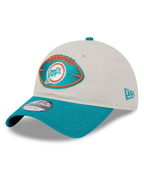 ニューエラ メンズ アクセサリー 帽子 New Era Men's Stone/Aqua Miami Dolphins 2024 Sideline Historic 9TWENTY Adjustable Hat Stone Aqua アクア|ReVida 店