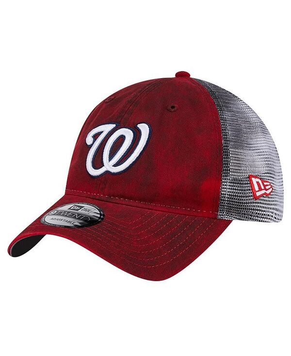 ニューエラ メンズ アクセサリー 帽子 New Era Men's Red Washington Nationals Team Slick Trucker 9TWENTY Adjustable Hat Red レッド