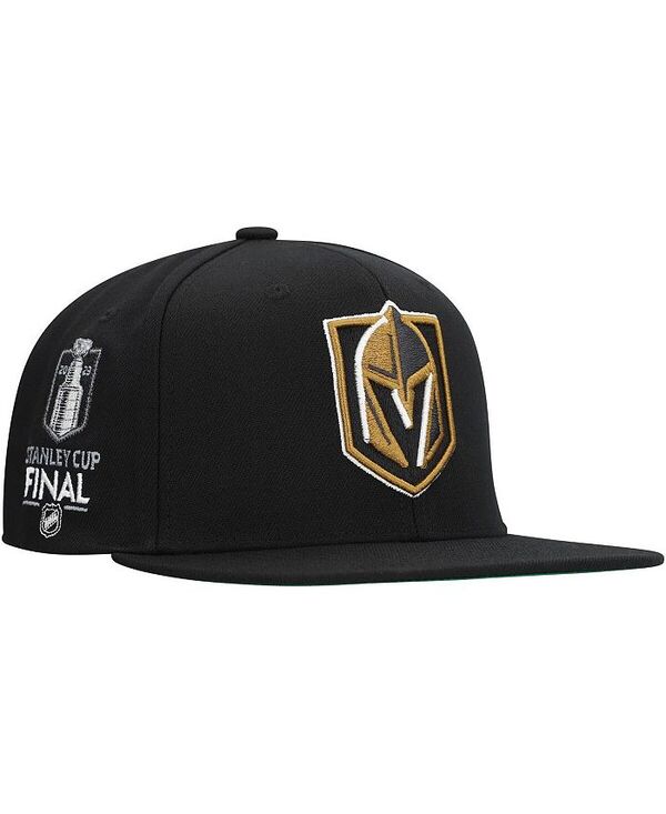 ミッチェル&ネス メンズ アクセサリー 帽子 Mitchell & Ness Men's Black Vegas Golden Knights Core Top Spot Snapback Hat Black ブラック