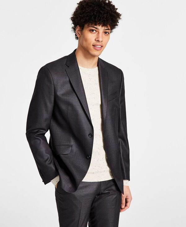 ケネスコール メンズ アウター 上衣・上衣 上衣 Kenneth Cole Reaction Men\u0027s Techni-Cole Suit Separate Slim-Fit Suit Jacket Gun Metal コート・ジャケット-メンズファッション