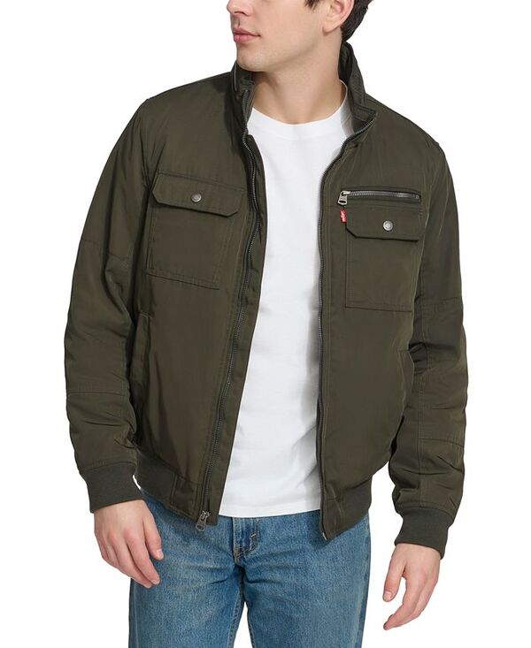 リーバイス メンズ アウター ジャケット・ブルゾン ジャケット Levi's Men's Twill Stand-Collar Jacket Army Green グリーン
