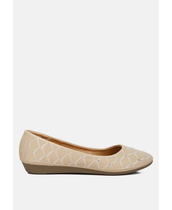 ロンドンラグ レディース シューズ パンプス London Rag Gia Rhinestone Embellished Women'S Ballerinas Beige ベージュ|ReVida 店