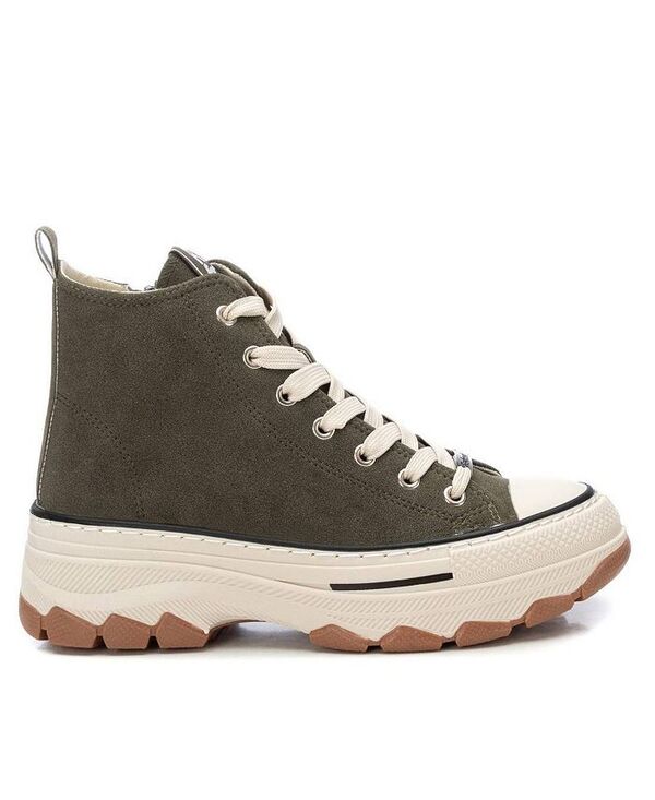 キシタイ レディース シューズ スニーカー XTI Women's Casual High Top Sneakers By Khaki カーキ