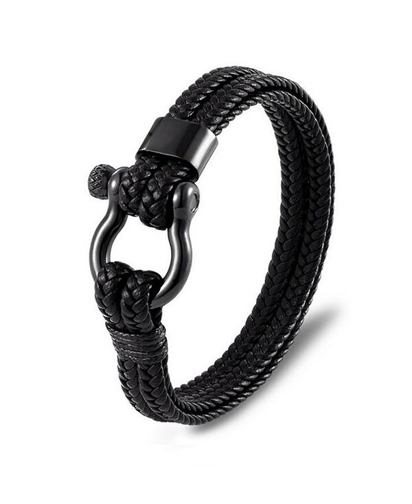 ローナ サットン メンズ アクセサリー ブレスレット・バングル・アンクレット Tシャツ Rhona Sutton Screw Lock Black Buckle Stainless Steel Bracelet Black ブラック|ReVida 店