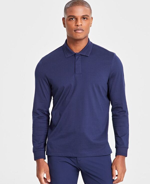 アルファニ メンズ トップス ポロシャツ Alfani Men's Mercerized Polo Shirt Neo Navy ネイビー