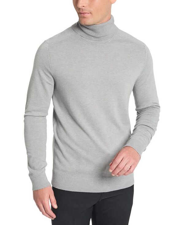 ケネスコール メンズ アウター ニット・セーター タートルネック セーター Kenneth Cole Men's Slim-Fit Turtleneck Sweater Grey Mix グレー