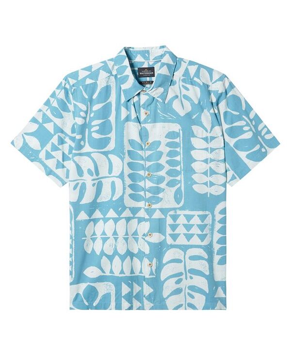クイックシルバー ウォーター マン メンズ トップス シャツ Quiksilver Waterman Quiksilver Men's Turtle Island Short Sleeve Shirt Reef Water Print 4