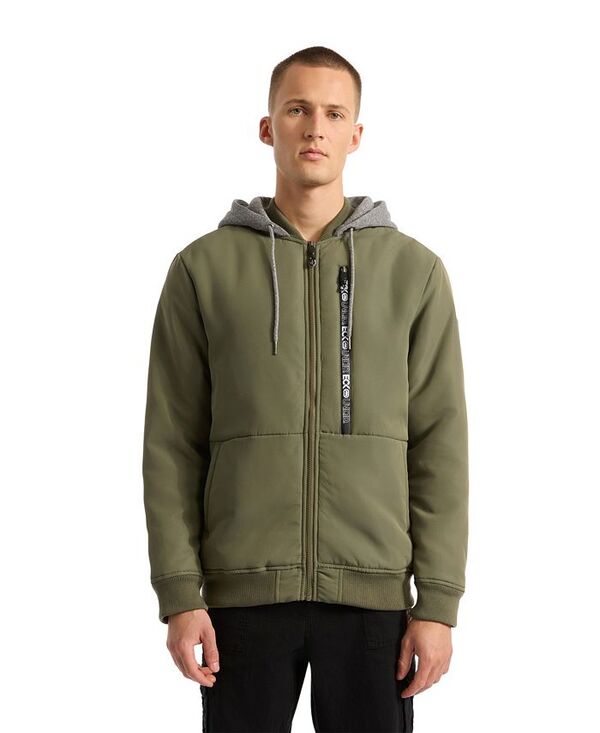 エコー メンズ アウター ジャケット・ブルゾン ジャケット Ecko Unltd Men's Don ’ t Give Up Sherpa Varsity Jacket Olive オリーブ