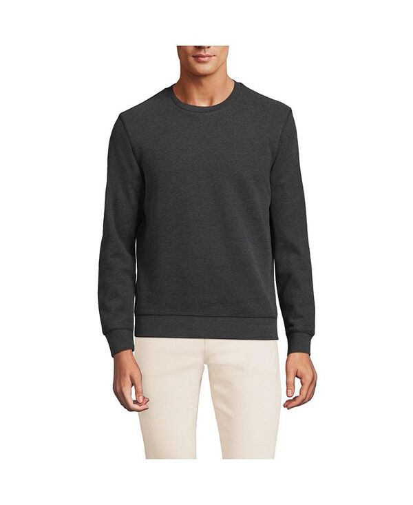 ランズエンド メンズ アウター パーカー・スウェット スウェット シャツ Lands' End Men's Long Sleeve Serious Sweats Crew Sweatshirt Dark charcoal heather チャコール|ReVida 店