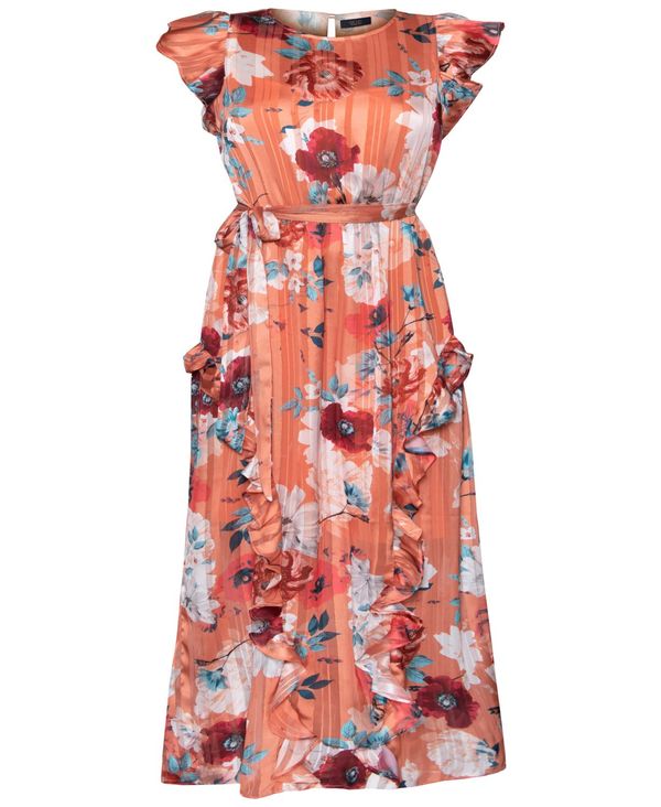 新しいコレクション レイチェル ロイ レディース ワンピース トップス Plus Size Issa Ruffled Maxi Dress Teracotta Combo 100 の保証 Www Rvworkshop Com